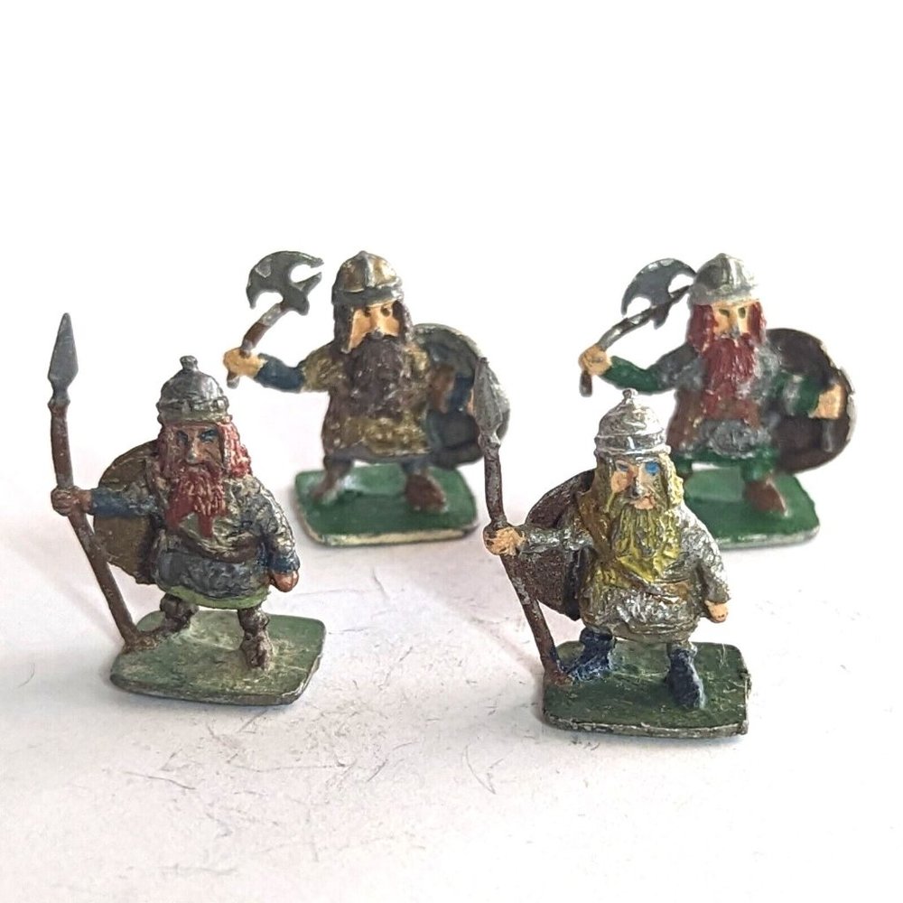 Custom Cast Der Kriegspielers Fantastiques Dwarfs with Axes and Spears 1040 25mm